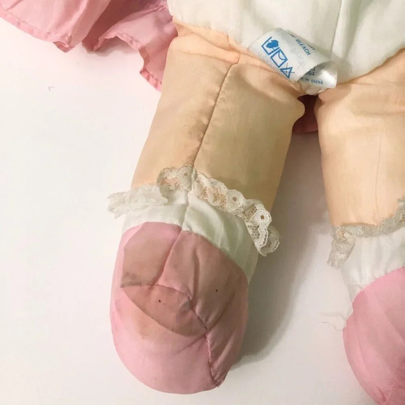 Vintage 1992 Puffalump Kid Girl Blonde Hair Pink Outfit 15 Inch Doll TLC - Picture 13 of 16